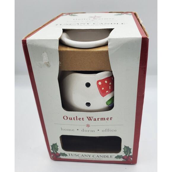Tuscany Ceramic Outlet Wax Melt Warmer Christmas Winter Holiday Snowman NIB - Picture 6 of 10